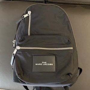 Marc Jacobs black nylon backpack with silvertone hardware